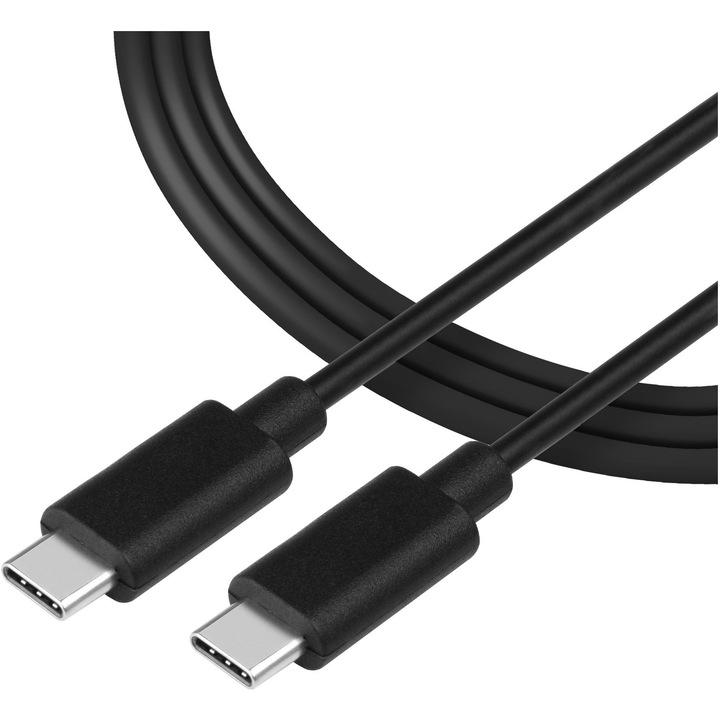 Кабел за данни Tactical Smooth Thread USB-C/USB-C, 0.3 м, Черен