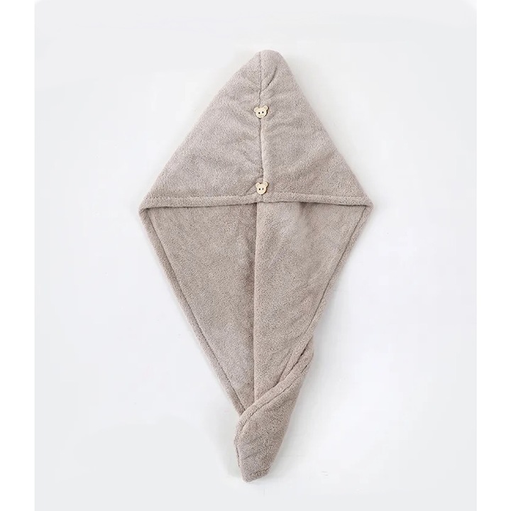 Кърпа тюрбан за дълга коса - бежова