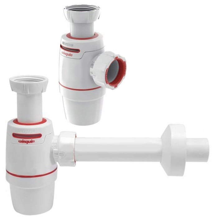 Sifon lavoar cu aerare, Wirquin, 32mm, Alb