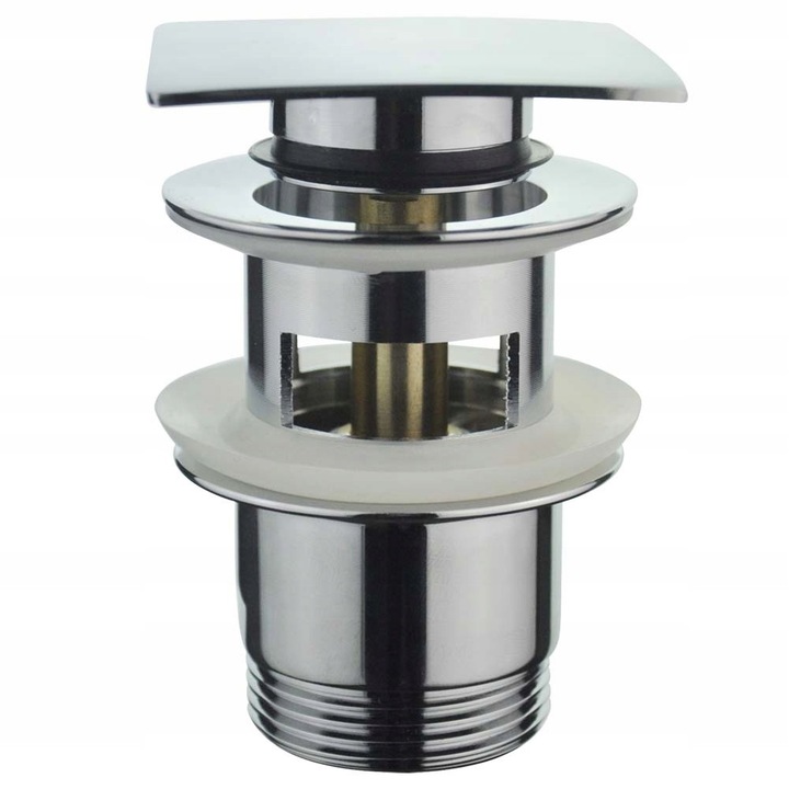 Dop pentru chiuveta cu preaplin patrat, Tycner, Argintiu