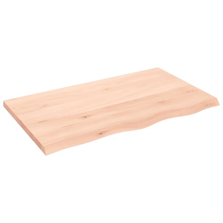 VidaXL asztallap, 100x60x(2-4) cm, kezeletlen tömör tölgy 10,45 kg