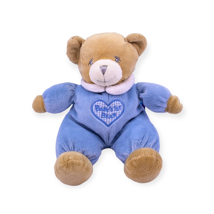 Jucarie de plus, KeelToys, Ursulet, 23cm, Maro/Albastru, 3+