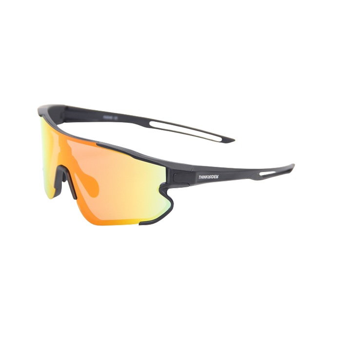 Очила за колоездене ThinkRider XQ548, UV защита, оранжево стъкло, черно