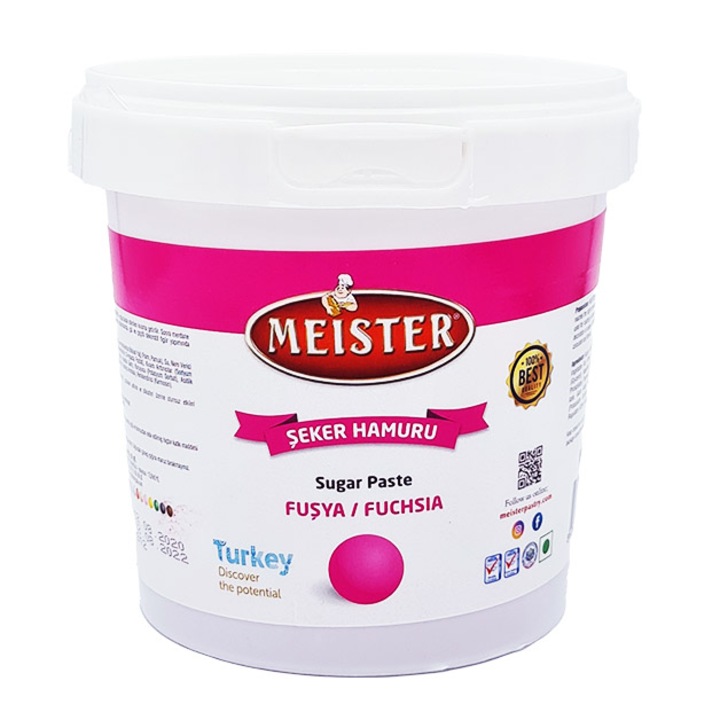 Pasta de Zahar, Meister, Modelaj & Acoperire, Galetusa, 1 Kilogram, Culoare, Fucsia, Fuchsia