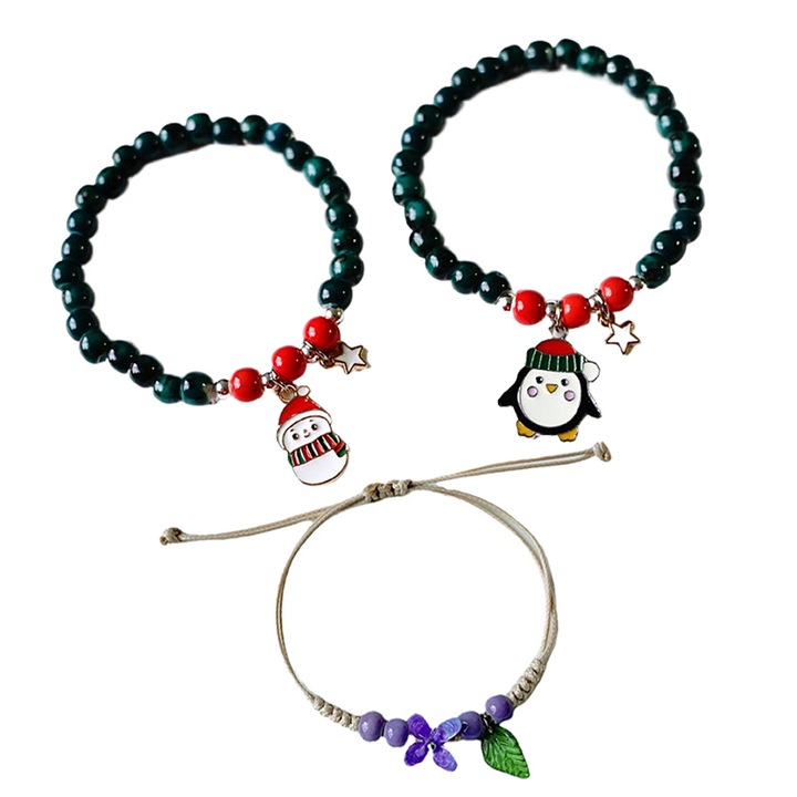 Set 3 bratari pentru femei, Kaypsre, Aliaj/Ceramica, Multicolor