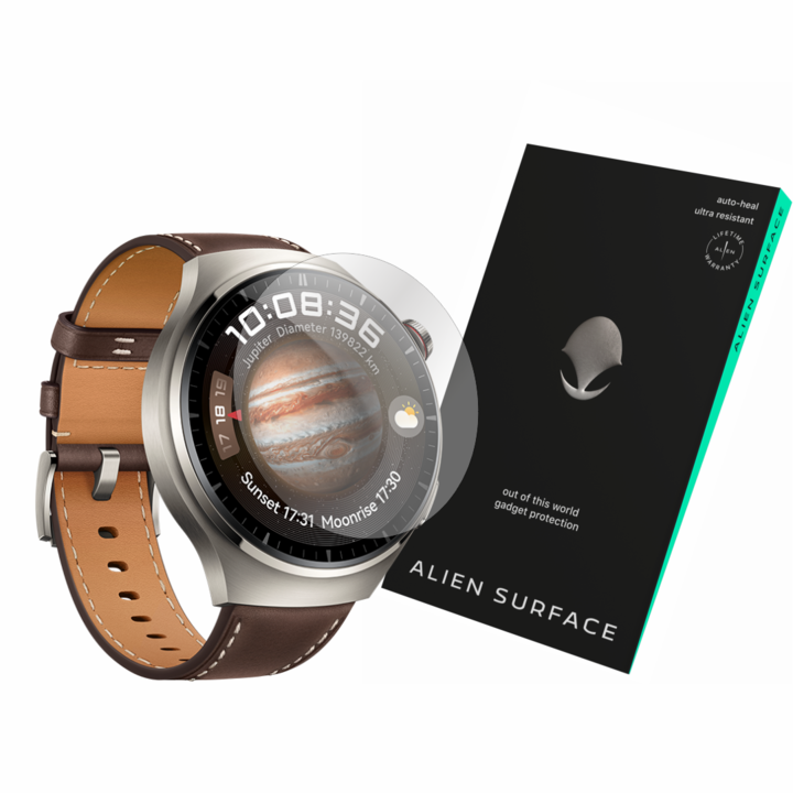 Alien Surface védőfólia, kompatibilis a Huawei Watch 4 Pro készülékkel, képernyővédő (1+2 tartalék)