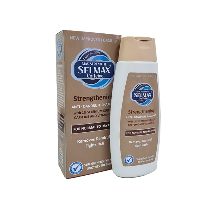 Șampon anti-mătreață Selmax Caffeine Dual Action 200ml - șampon fortifiant cu dublă acțiune pentru păr normal spre uscat