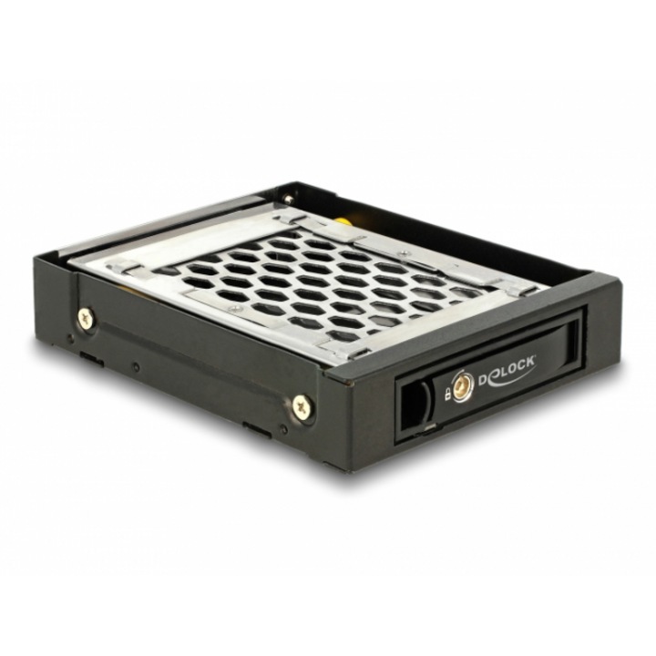 Преносимо чекмедже Delock 3.5″, За 1 x 2.5″ SATA / SAS HDD / SSD, Защита от вибрации