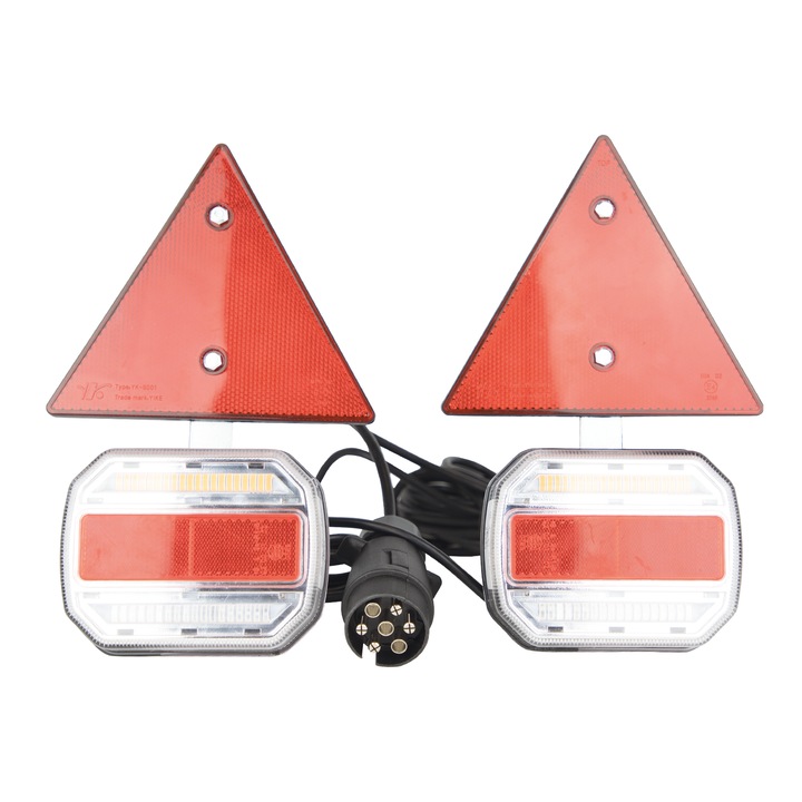 Set 2 lampi remorca, TT Technology, Plastic, Rosu