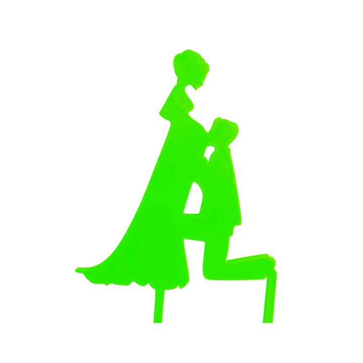 Tortafedő dekoráció, "MENNYASSZONY ÉS MENNYASSZONY" várakozás öröme, 17 x 11,5 cm zöld