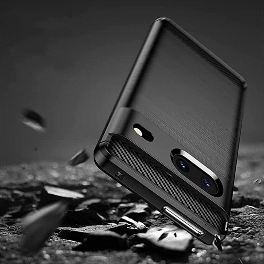 Husa Carbon compatibila cu Google Pixel 8, New Carbon Design, Slim Fit, Durabil, Negru