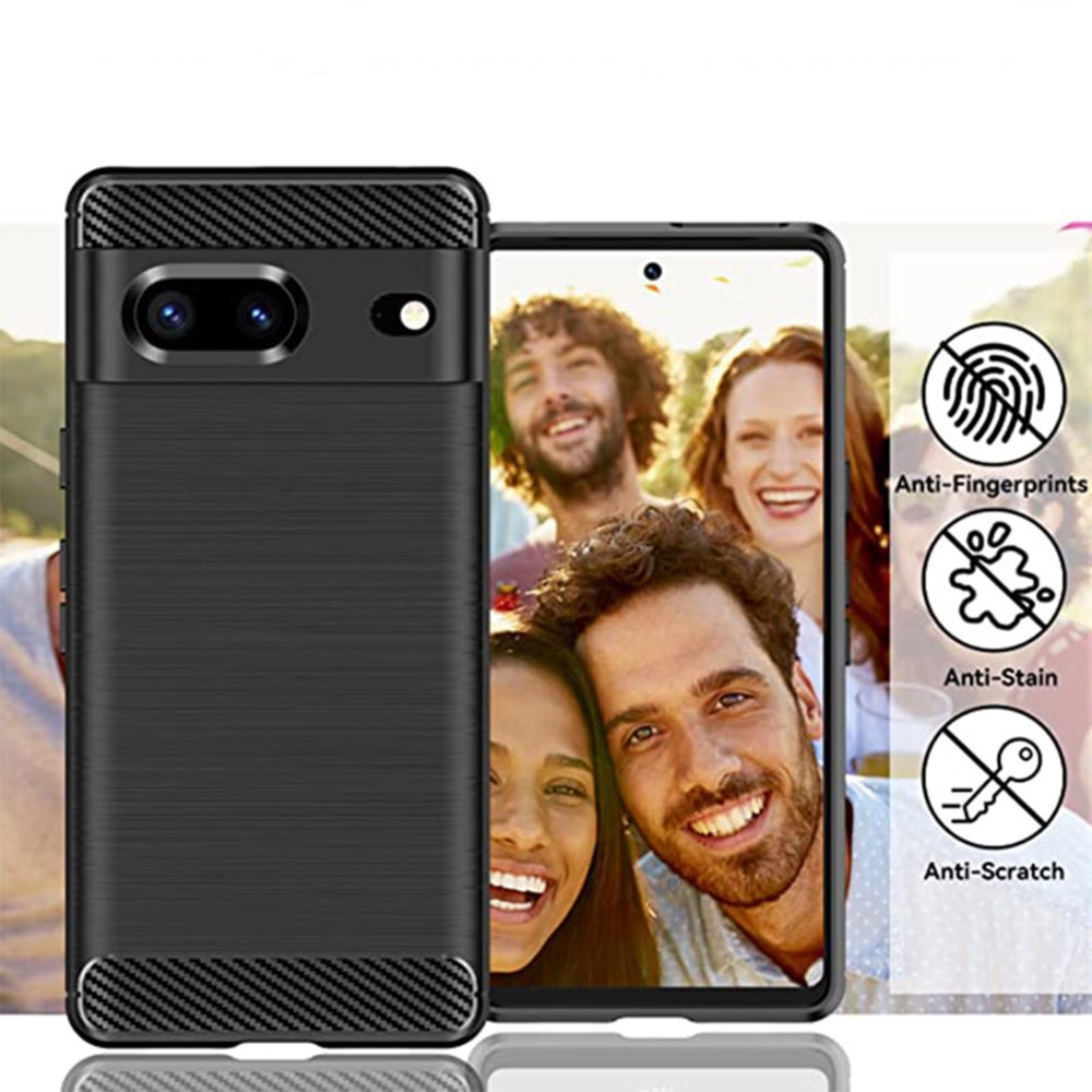 Husa Carbon compatibila cu Google Pixel 8, New Carbon Design, Slim Fit, Durabil, Negru