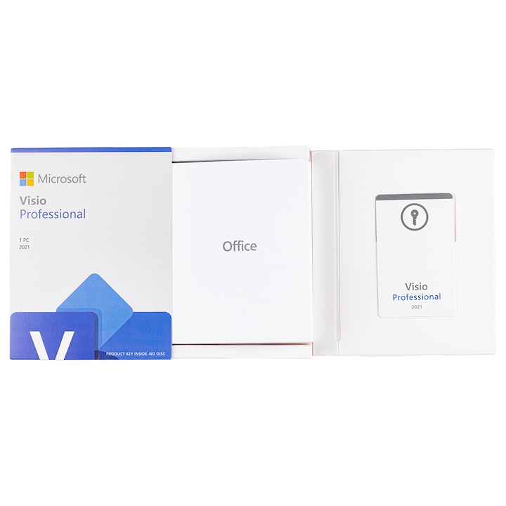 Microsoft Visio Professional 2021, kiskereskedelmi FPP, Windows 64 bit, többnyelvű, USB 3.0, CoA címke