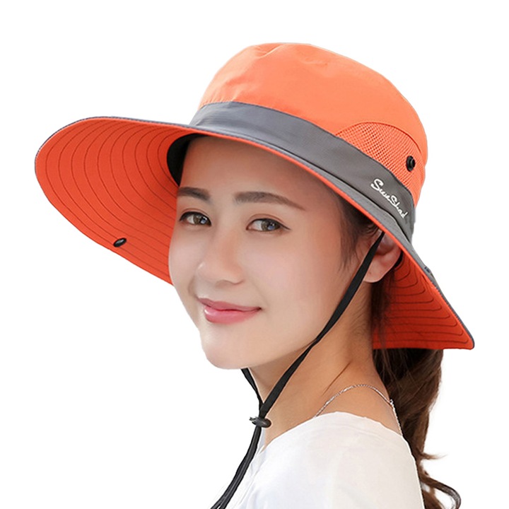 QttvbTna női napvédő sapka, poliészter, összecsukható, UV védelem UPF50+, 56-58cm