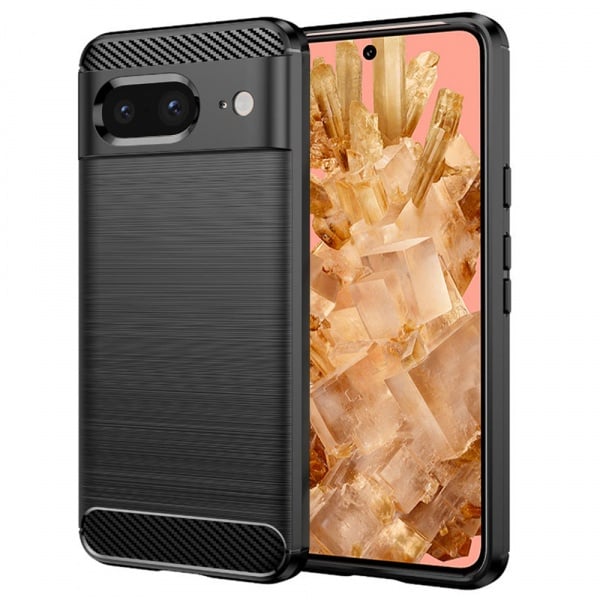 Husa pentru Google Pixel 8 - Techsuit Carbon Silicone - Black