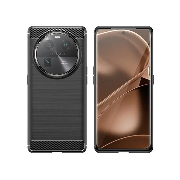 Кейс за Oppo Find X6 Pro Techsuit Carbon Silicone Black