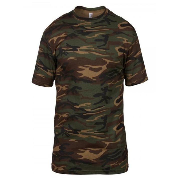Tricou tehnic bumbac cu densitate mare 939 Anvil, Camuflaj