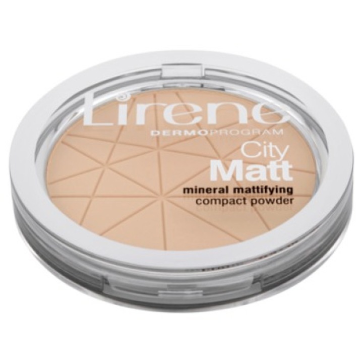 Пудра за лице, Lirene, City Matt 02 Natural, 9 грама