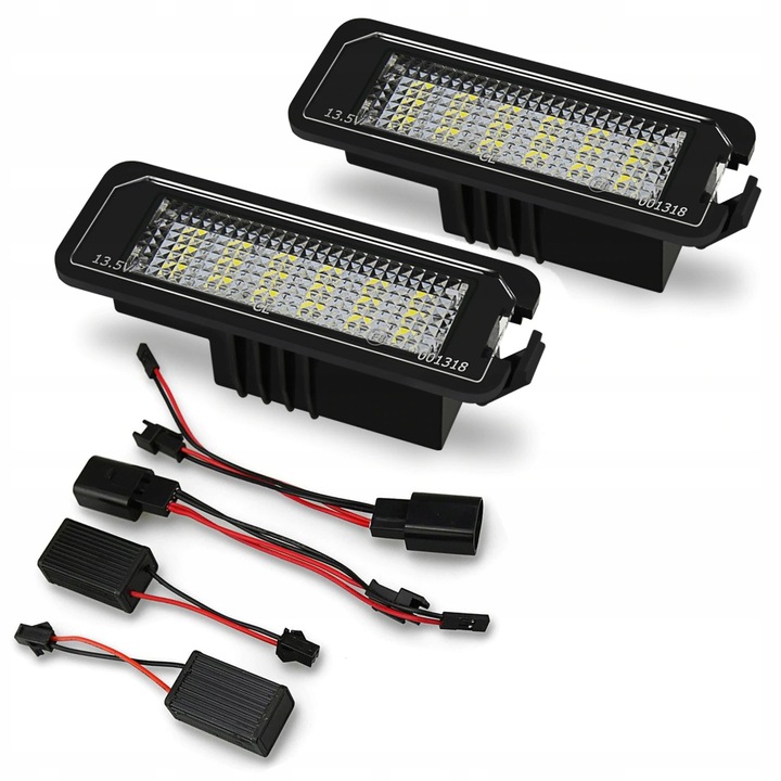 Set 2 Lampi Numar Led Canbus Vw Golf 4 / 5 / 6 / 7, Eos, Passat B6 / B7, Passat Cc, Polo, Lupo