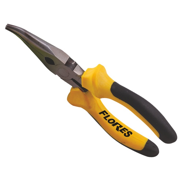 Клещи с извит връх с жълта + черна дръжка, № 8, 190 мм