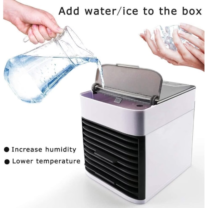 Mini Racitor aer portabil Arctic Air Ultra cu 3 functii racire umidificare purificare aer
