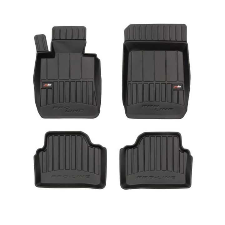 Set 4 covorase podea cauciuc Frogum basic, fata/spate, pentru bmw 3 (e90), 3 (e91) 12.04-12.12, sedan / break, negru