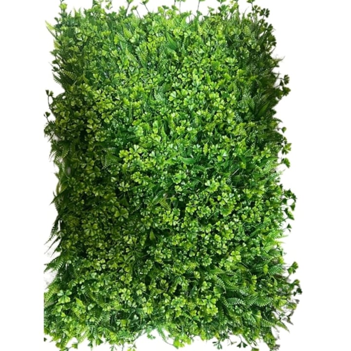 Изкуствена зелена стена, панел Изкуствени зелени растения, дебел, 60 см x 40 см, 05