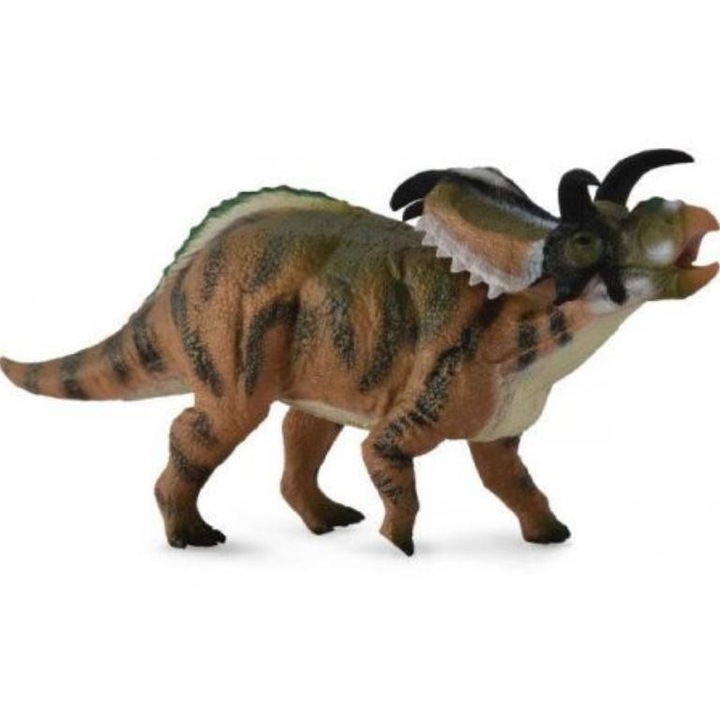 Medusaceratops dinoszaurusz figura, Collecta, műanyag, zöld/barna