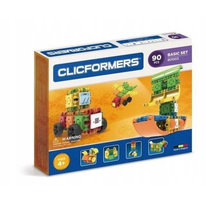 Set de constructie, Clicformers, 90 piese, Multicolor