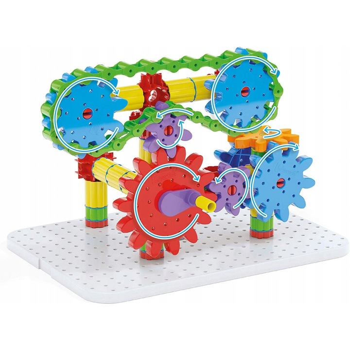 Set 100 piese constructie Quercetti, Plastic, 5-10 ani, Multicolor