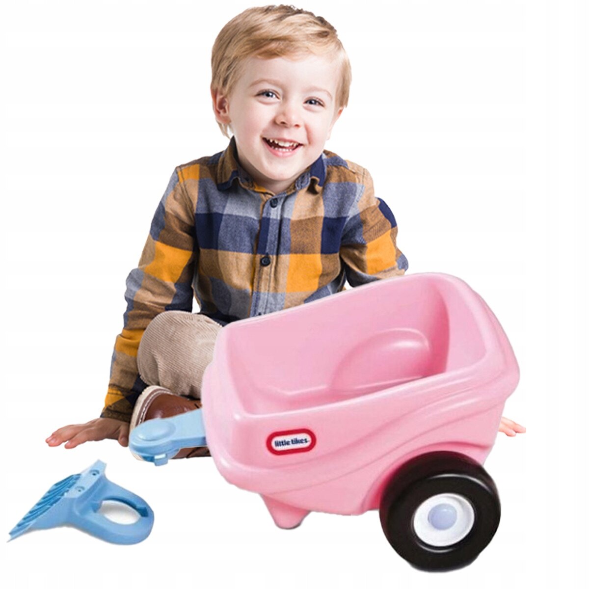 Remorca copii, Little Tikes, Plastic, Roz, 3+ eMAG.ro