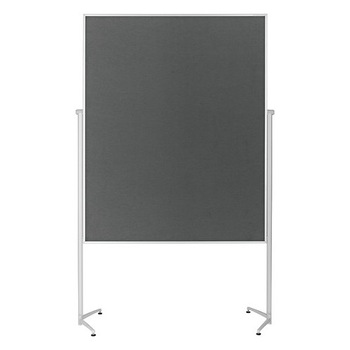 Panou prezentare MAGNETOPLAN mobil 1200 x 1500 mm, rama aluminiu, dubla fata gri Panou prezentare MAGNETOPLAN mobil 1200 x 1500 mm, rama aluminiu, dubla fata gri