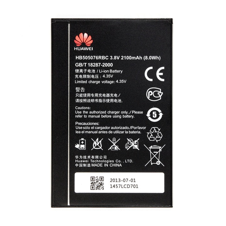 Резервна батерия Huawei Battery HB505076RBC за Huawei Ascend G700, G710, Bulk Package