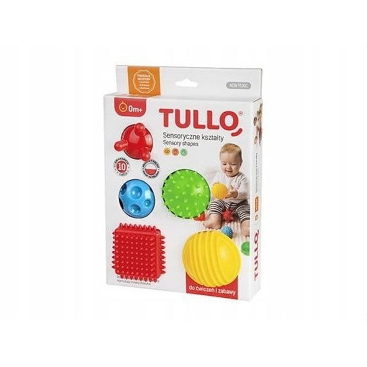 Комплект от 5 сензорни играчки, детски, TULLO, Пластмасови, Многоцветни