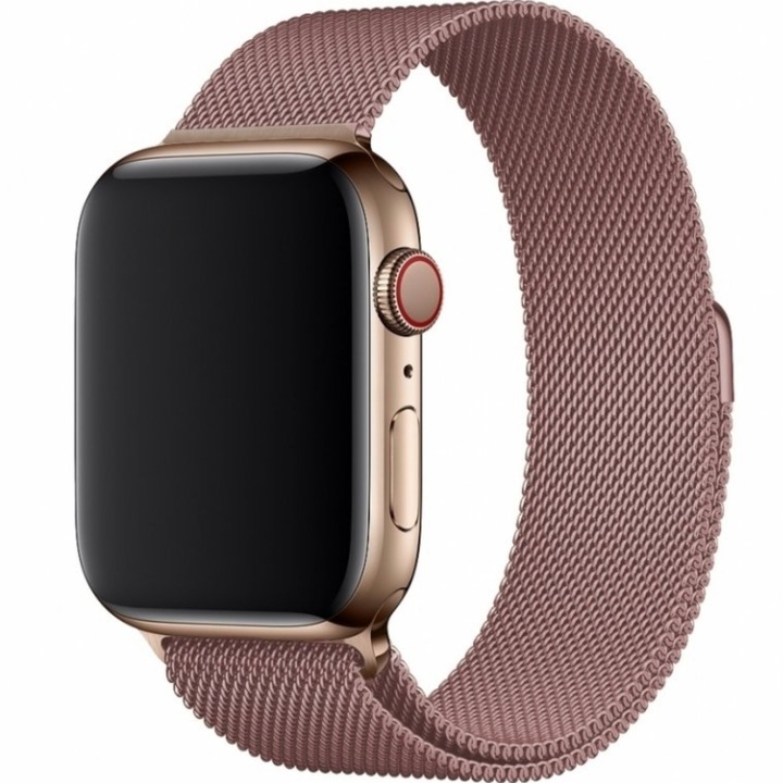 Метална каишка Daden® Milanese Loop, съвместима с Apple Watch 4/5/6/7/8/SE/Ultra, дисплей 42 / 44 / 45 / 49 MM, роза