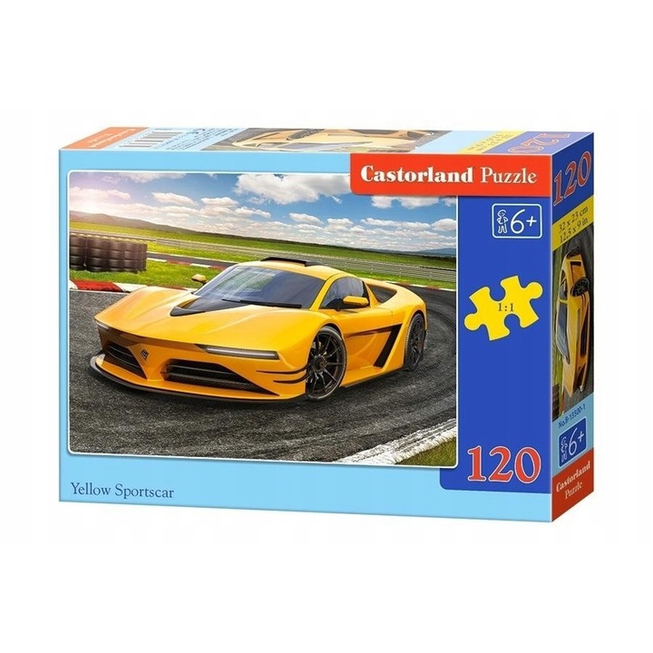 Детски пъзел Castorland Спортна кола, 6+ години, 120 части
