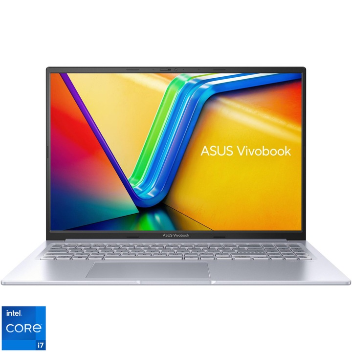 Лаптоп ASUS Vivobook 16X OLED K3604ZA, Intel® Core™ i7-1260P, 16'', 4K, OLED, 16GB, 512GB SSD, Intel Iris Xe Graphics, No OS, Cool Silver