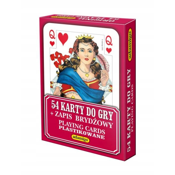 Adamigo játékkártyák, 54 lap