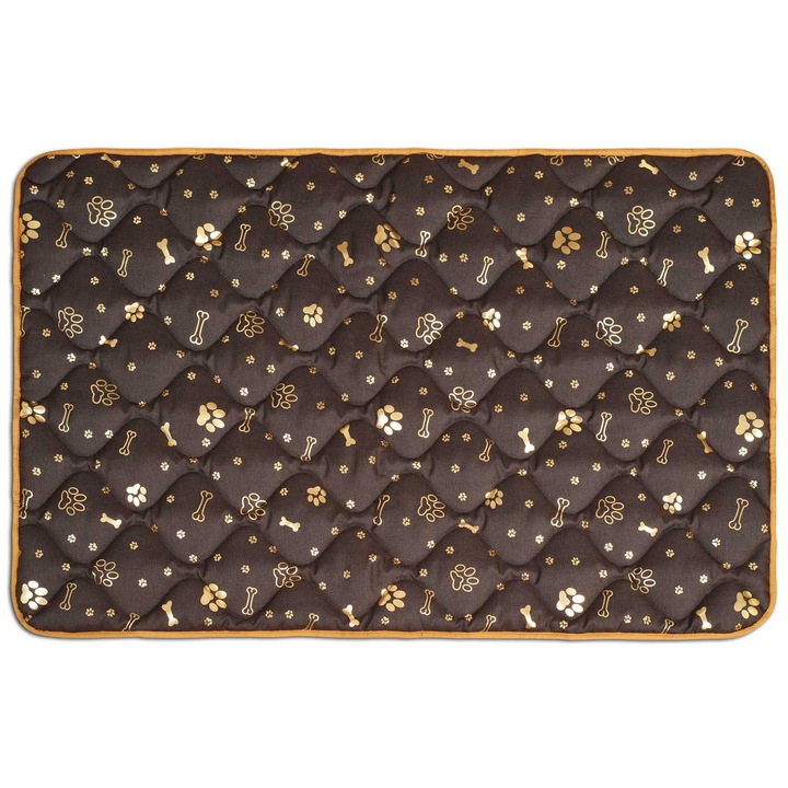 Perna pentru caini, EDANTI, 120x80 Cm, Maro Si Auriu