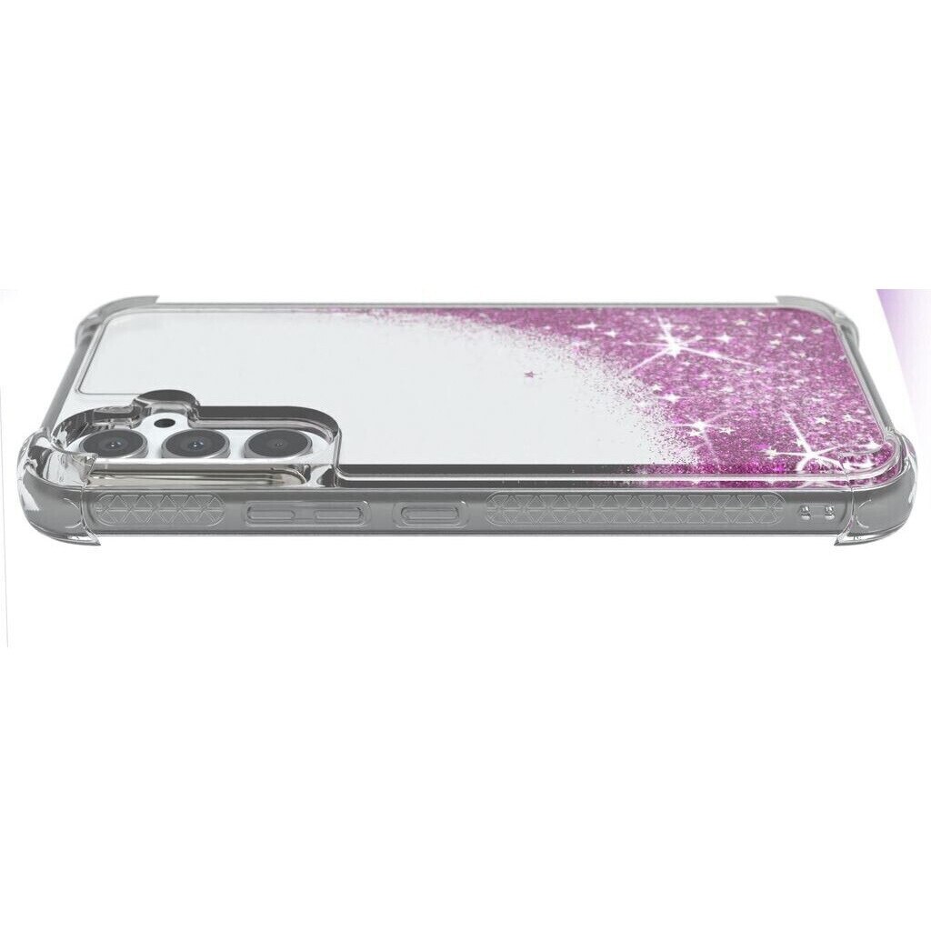 Husa compatibila cu Samsung Galaxy A34, cu Apa si Sclipici, Glitter, Fashion, protectie camera, Premium Quality, Roz, ISAG