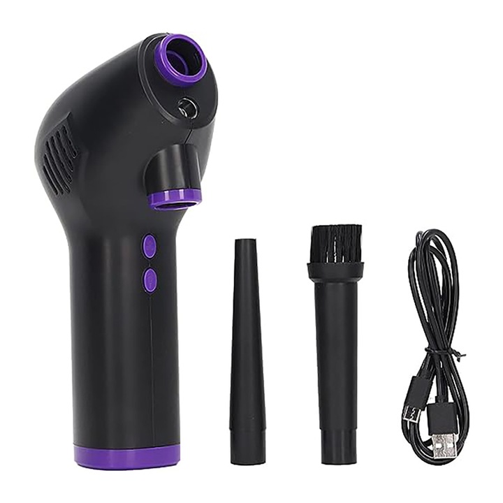 Suflanta fara fir, Vaxiuja, 60W, Incarcare USB, Portabila, Negru, Material rasina