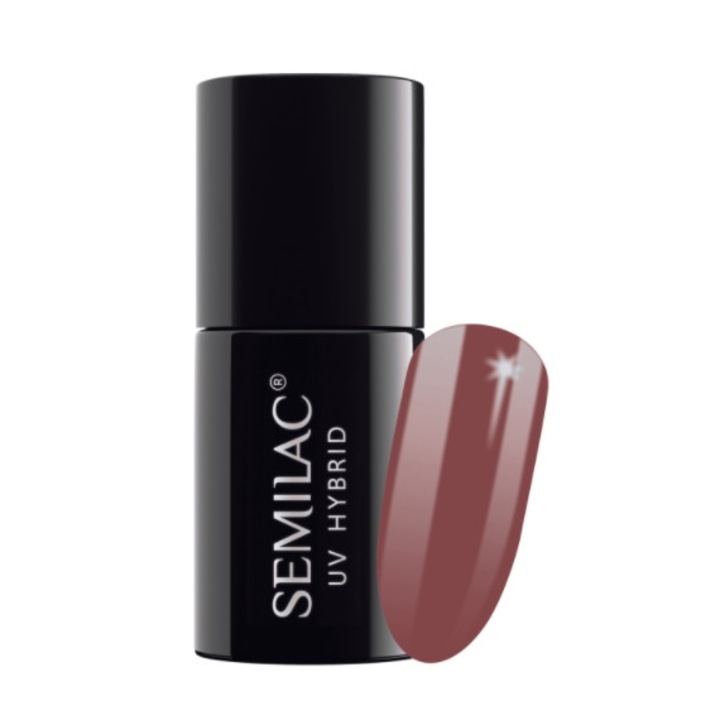 Lac hibrid de unghii, Semilac, 005 Berry Nude, 7 ml