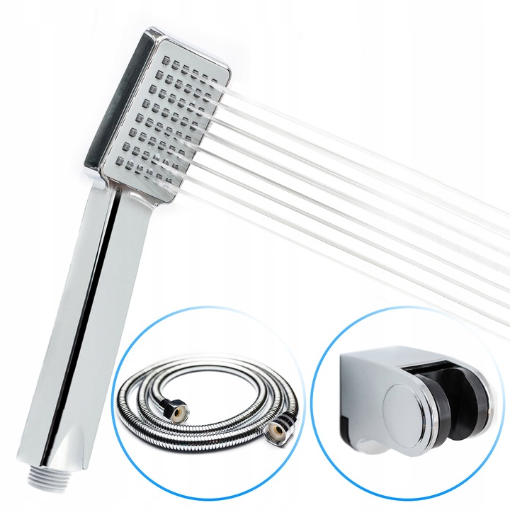 Set de dus, Aquaparts, Plastic, Crom