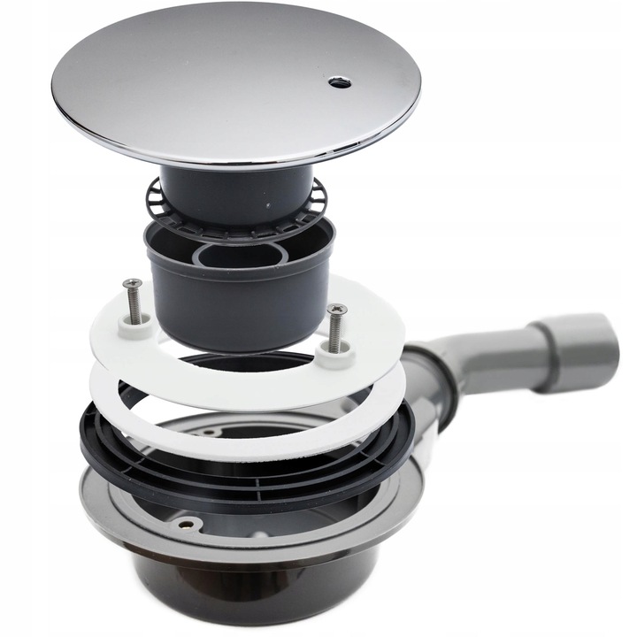 Сифон за душ кабина, Aquaparts SY-07, 36л/мин, хромиран, FI 90мм