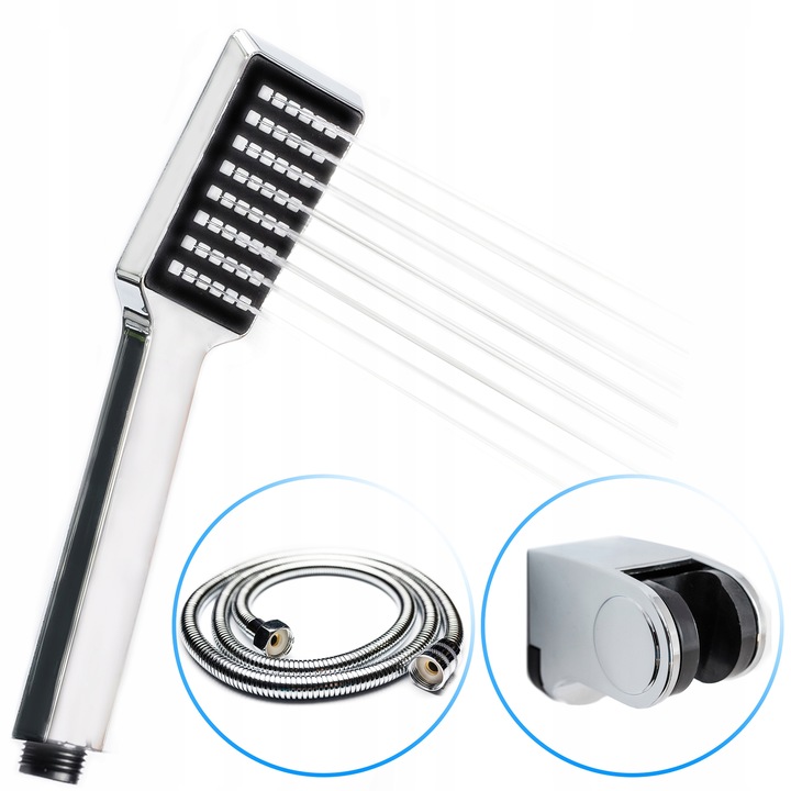 Set de dus, Aquaparts, Crom, Argintiu