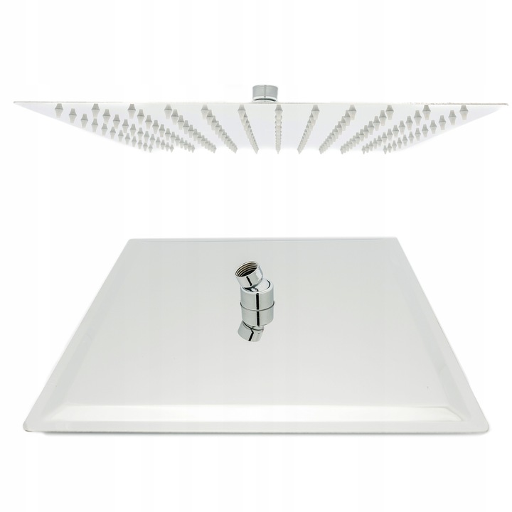Cap de dus patrat, Aquaparts, Inox, Efect ploaie, 30cm, Crom