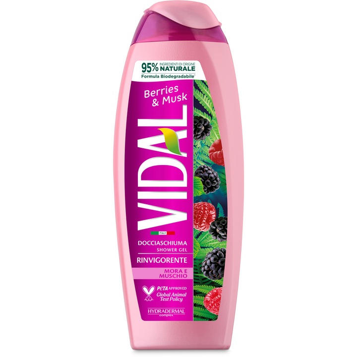 Vidal tusfürdő Erdei gyümölcsök és pézsma, 250ml,