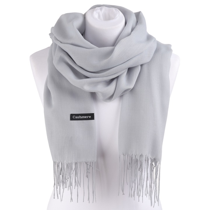 Női sál, Born86, viszkóz/pamut, 186 x 70 cm, szürke