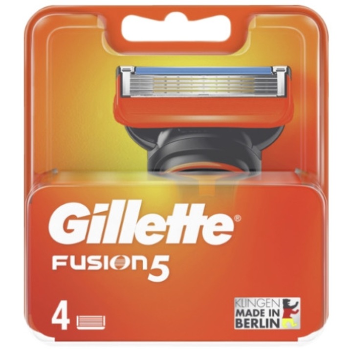 4 db-os borotva utántöltő készlet, Fusion 5, Gillette, Multicolor