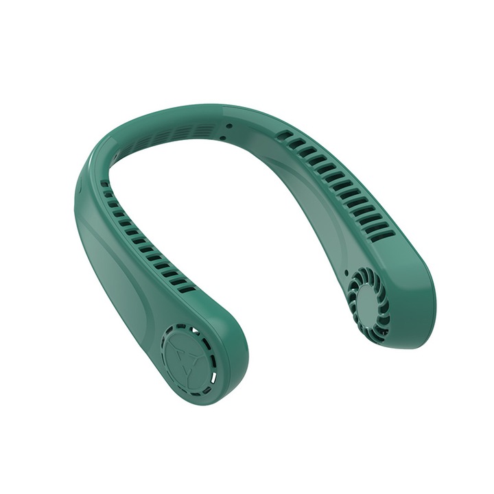 Zhuoqiao hordozható mini nyaki ventilátor 3 sebességes USB zöld